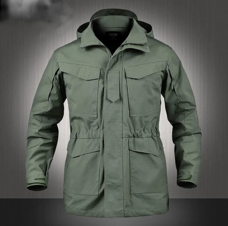 Новое поступление, обновленный Тактический Тренч M65, мужские Модные пылезащитные пальто, длинный Тренч, мужской классический Тренч в стиле милитари - Цвет: Армейский зеленый