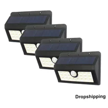 IVYSHION 1/2/4 шт. 20 светодиодный солнечный светильник двор светильники бра 3 режима Беспроводной движения Сенсор IP66 Водонепроницаемый настенный светильник