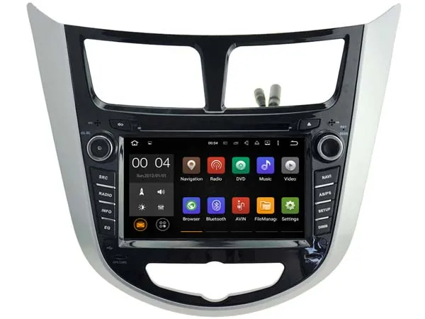 Flash Deal Android 8.1.0 2GB ram car dvd Audio player FOR HYUNDAI VERNA/ACCENT/SOLARIS 2011 stereo media radio head unit receiver 3g WIFI 5