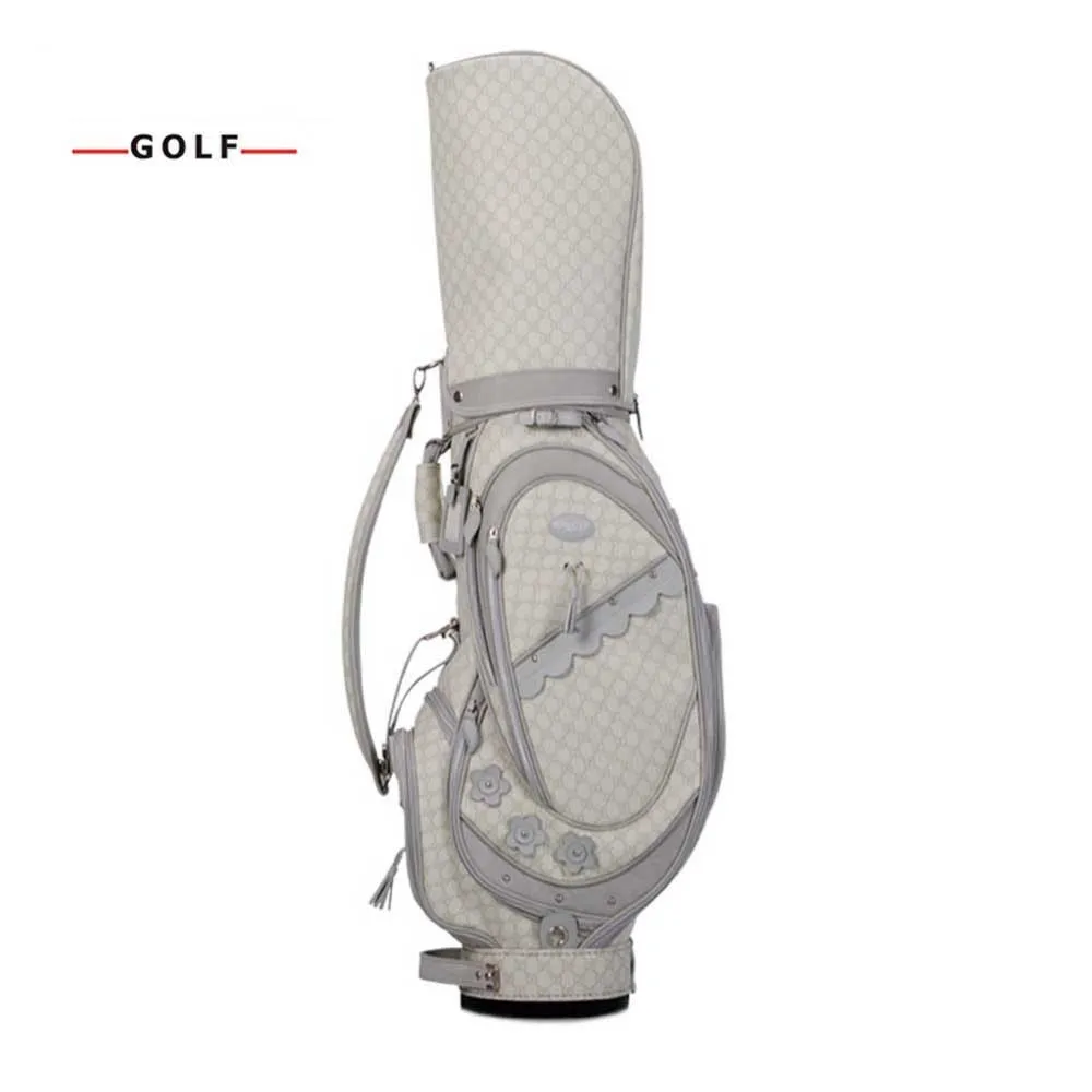 Новая женская сумка для гольфа NSR, Клубные наборы с кожаными и Нейлоновыми сумками для гольфа, спортивные тренировочные наборы для гольфа - Цвет: Белый