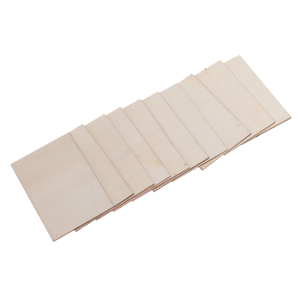 20 Pieces Blank Boards Plywood Sheets For Crafts, Models & Pyrography Wood Plaque Sign DIY Woodburning Materials 70x49mm