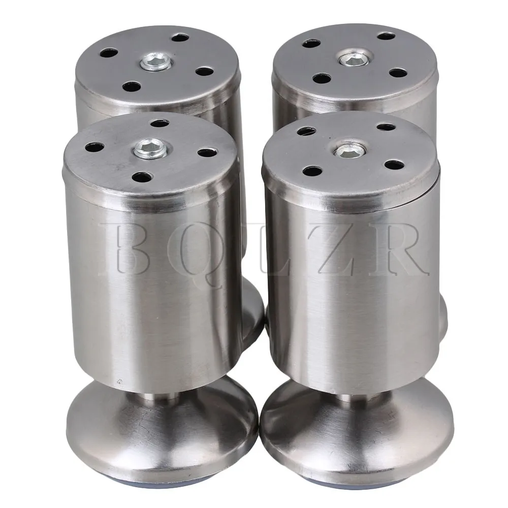 BQLZR 4 x Stainless Steel Kitchen Round Feet 2" Diameter 4" Height