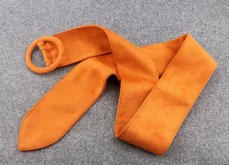 Girl Round Button Suede Flannel Belt Women's Soft Face Width Decoration Strap Designer Velvet Fashion Belts Cinturon leather belts for women
