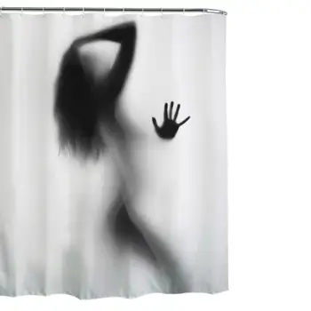 

Waterproof Bathroom Shower Curtain Sheer Decor With Hooks