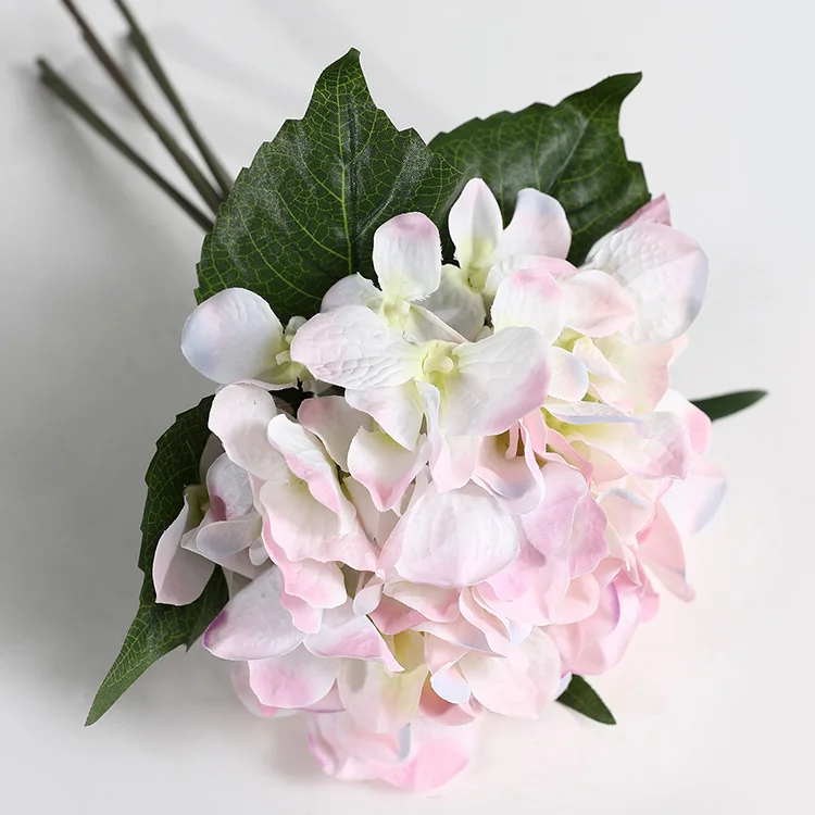 Luyue искусственная Гортензия Шелковый Искусственный цветок букет композиции для дома Свадьба Сад Цветочный декор - Цвет: Розовый