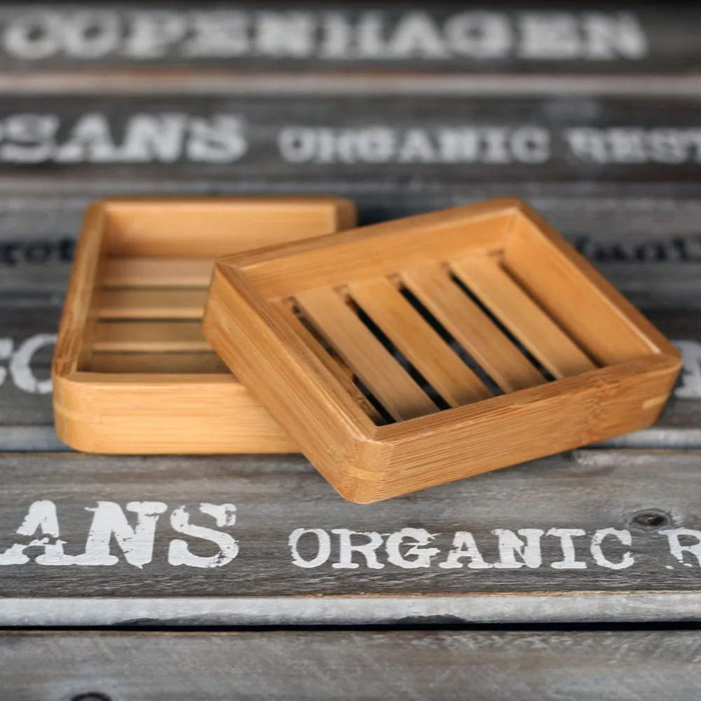 

Japanese Style Soap Box Wooden Natural Bamboo Soap Dishes Tray Holder Storage Soap Rack Plate Box Container Bathroom