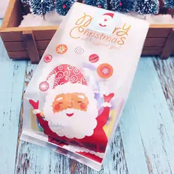 Рождественское печенье в упаковке Bag подарки снеговик Санта Клаус сумка Держатели Выпекать печенье Конфеты Ювелирные изделия Пластик