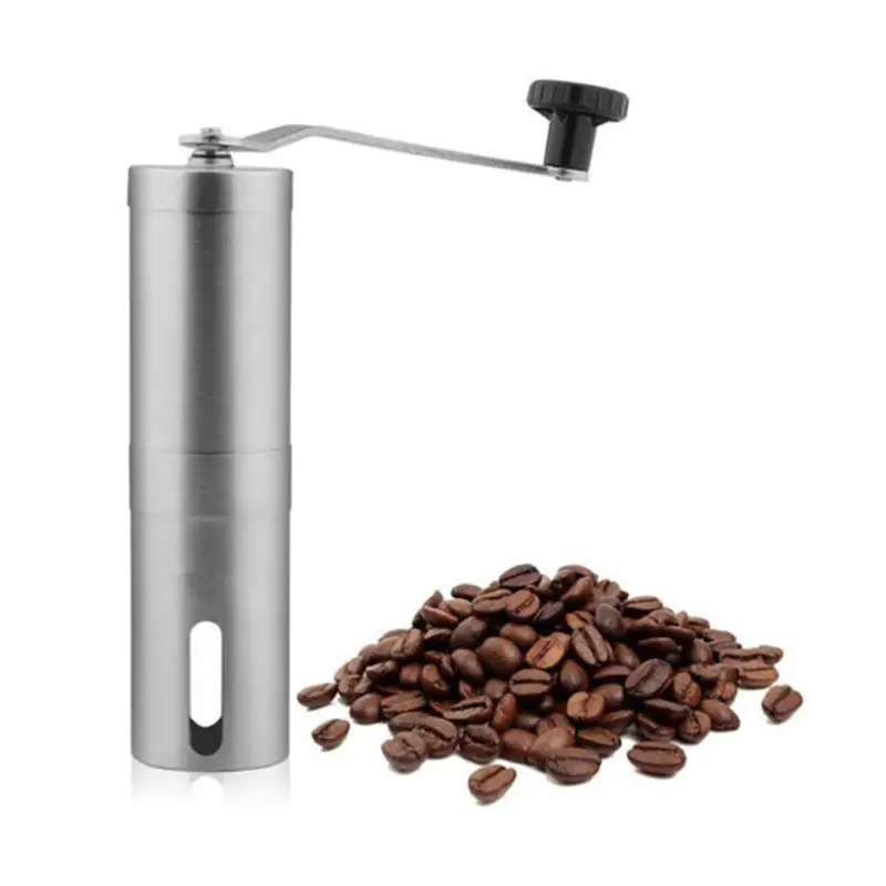 Ceramic Burr Manual Coffee Grinder Portable Hand Crank Stainless Coffee