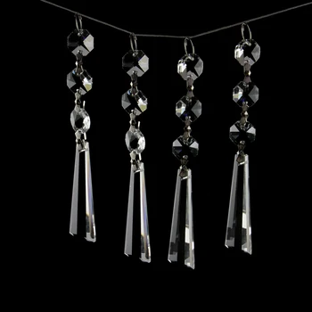 

3pcs 14mm Crystal Chandelier Beads with 1pcs 63mm Crystal Prism Leg Chandelier Pendants 3pcs 33mm Butterfly Buckles For Decor