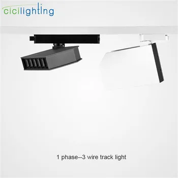 

Black White Grey 18W 1 Phase 3 wire track light 3000K 4000K art rail lamp Showroom Museum Stage Store Gallery track spotlights