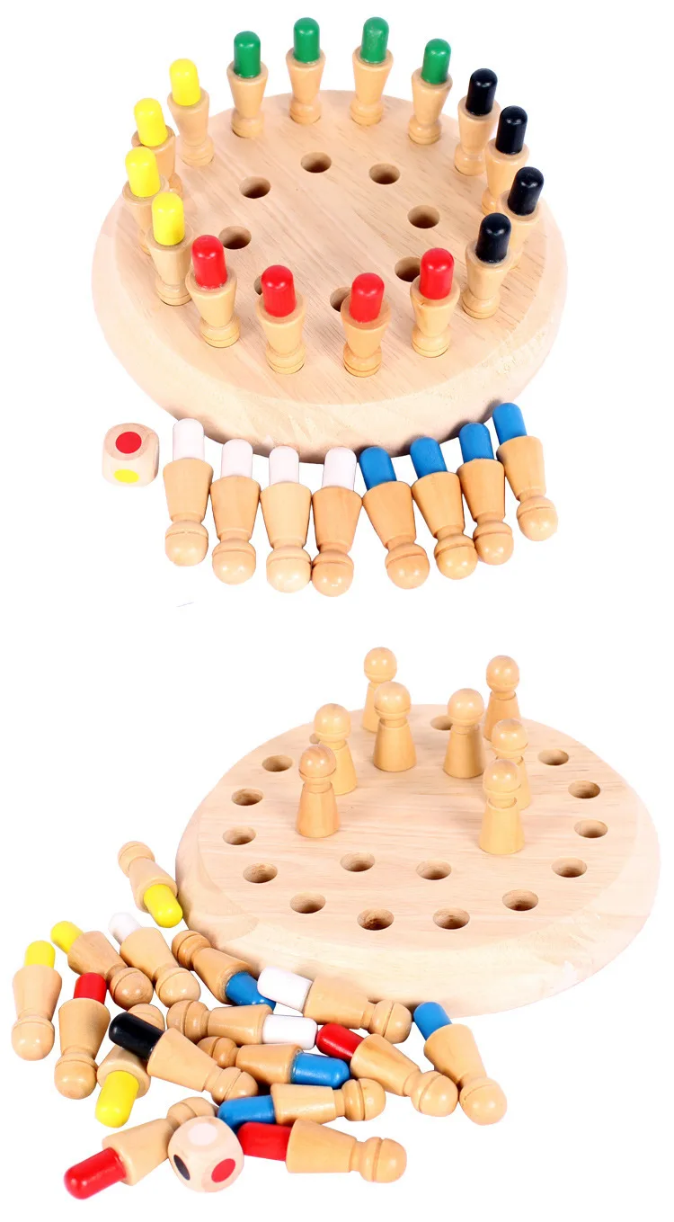 Детские деревянные головоломки шахматы на запоминание игры памяти для ребенка для раннего развития игрушка Монтессори настольная игра когнитивные игрушки