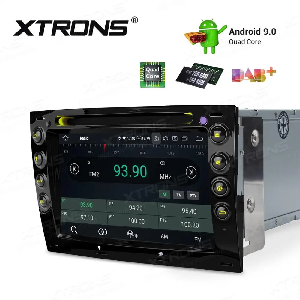 Excellent 7" Android 9.0 OS Car DVD Multimedia Navigation GPS Radio for Renault Megane 2002-2009 with External DAB+ Receiver Box Support 2