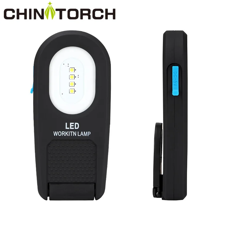 

COB LED Work Lamp Portable Magnetic Mini Repairing Flashlight Built-in Battery USB Charging Hook Handle Torch Lamp For Oudtoor