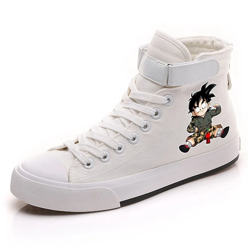 

Dragon Ball Print Cartoon High Heel Double-Layer Canvas Men Shoes Autumn VelcroShoelace Customized Trendy Painted Shoes A19625