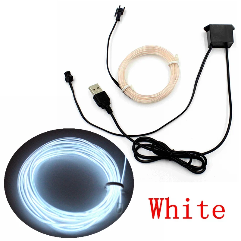 1/2/3/5/10M EL Wire With 5V USB Controller Neon Light LED lamp Flexible Twinkle Glow Rope Tube Wire Waterproof LED Strip 1/2/3/5/10M EL Wire With 5V USB Controller Neon Light LED lamp Flexible Twinkle Glow Rope Tube Wire Waterproof LED Strip