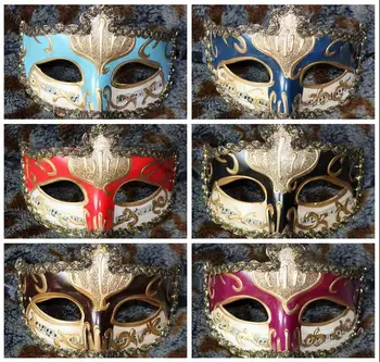 

(180 pieces/lot) New handmade half-face pulp 6 colors men & women's Venetian masquerade ball masks