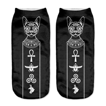 

RUNNING CHICK black cat 3d print funny socks wholesale