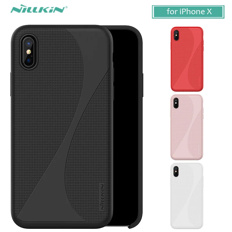 

for iPhone X Case Nillkin Flex 2 Liquid Silicone Phone Case TPU Soft Anti-knock Back Cover Case for iPhone X 10 Armor Case