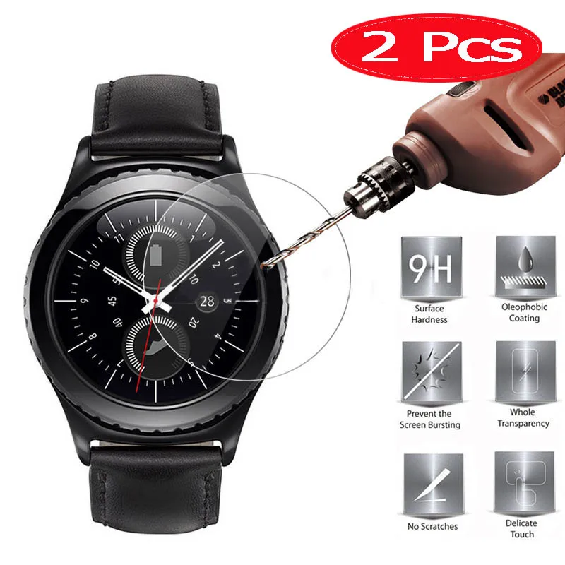 

2Pcs MRGO Tempered Glass for Samsung Gear S3 Glass Smart Frontier Screen Protector for Samsung Gear S3 Glass