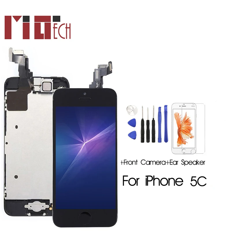 

For iPhone 5 5C 5S SE LCD Display Touch Screen Digitizer Full Assembly Replacement +Front Camera+Ear Specker+Home Button+Gifts