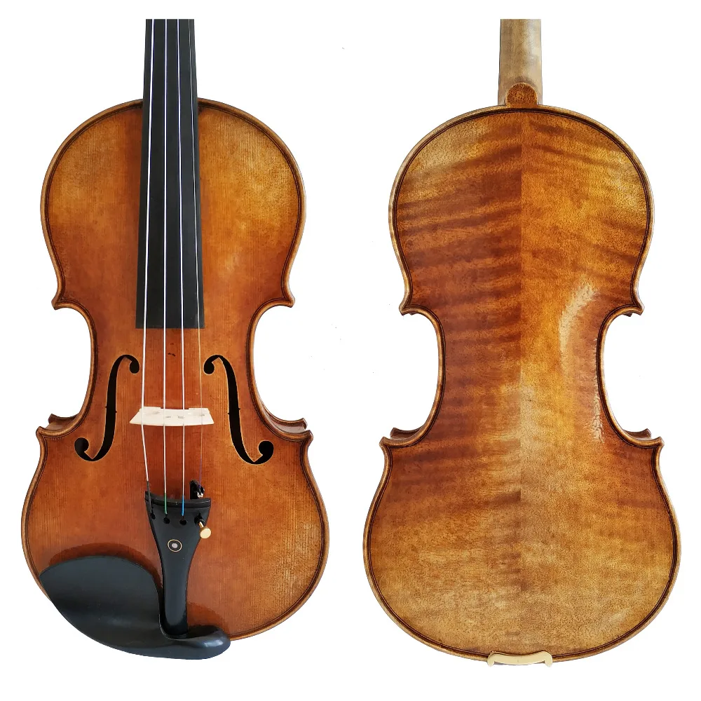 

Free Shipping Copy Antonio Stradivari Cremonese 1716 Model Violin with Canvas Case and Brazil Bow Rosin FPVN01 #1