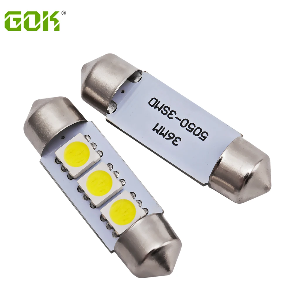 

wholesale 100pcs/lot Festoon 31MM 36MM 39MM 41MM 3SMD 5050 SMD C5W led dome light car LEDs Bulb White auto led lamp