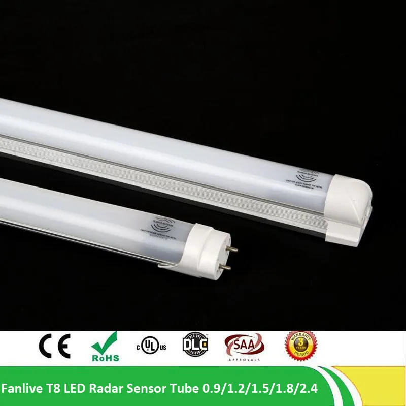 

15pcs/lot 120cm T8 LED Tube Energy Saving PIR Infrared Tube Light Warm White/ White Aluminum Alloy + PC Lamp IR 1700lm