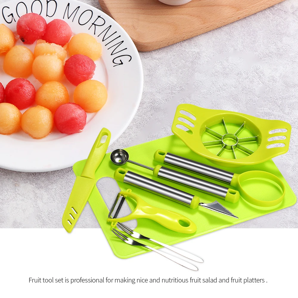 8pcs/set Fruit Carving Garnishing DIY Salad Tools Fruit Slicer Kit for
