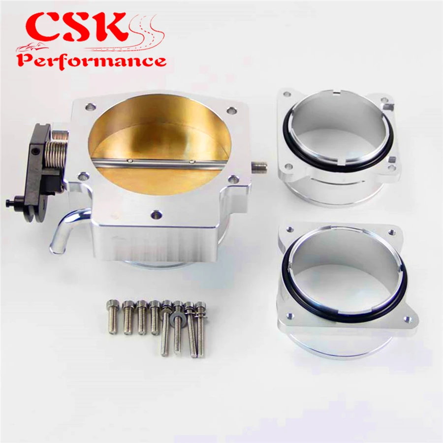 92mm Throttle Body+ Mass Air Flow Sensor MAF End Intake Adapter For Chevy LS1in Air Intakes