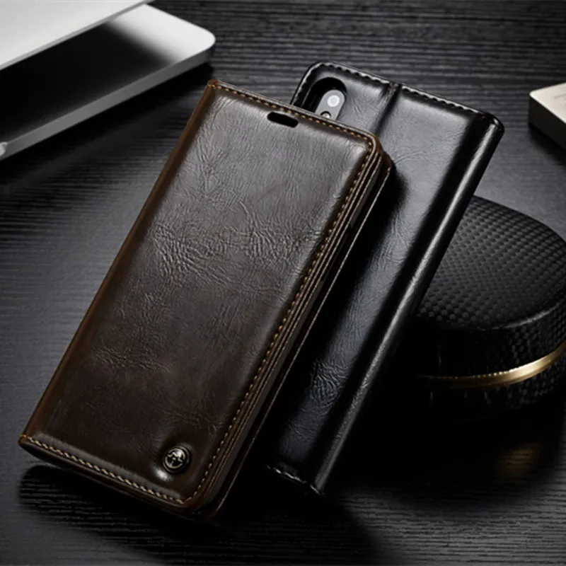 

CaseMe Luxury Leather Case For iPhone 8 Cover Magnetic Card Slot Wallet Cover Flip Phone Case For iPhone 7 Plus For iPhone 6 6s