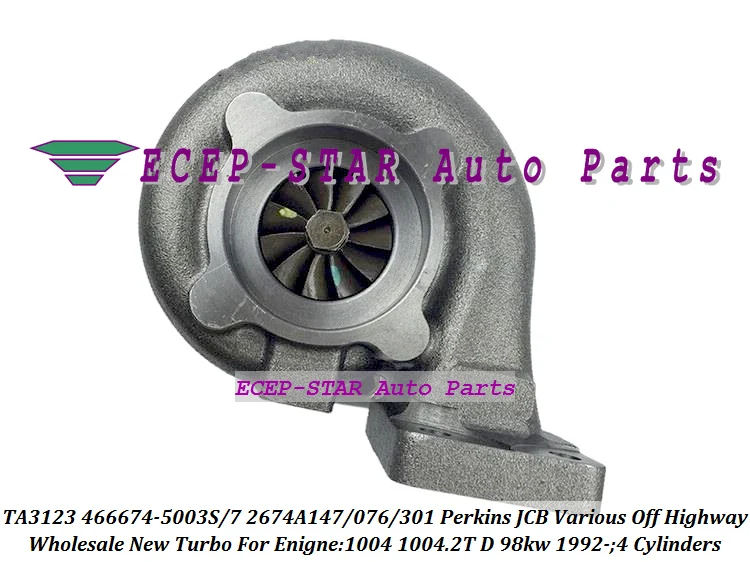 TA3123 466674-5003S 466674-0007 466674 2674A147 2674A076 2674A301 Turbo  For Perkin JCB Various Off Highway 92- 1004.2T 98kw (2)