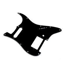 3 capas Guitarras pickguard guardia para Fender Stratocaster Strat HS solo humbucker negro