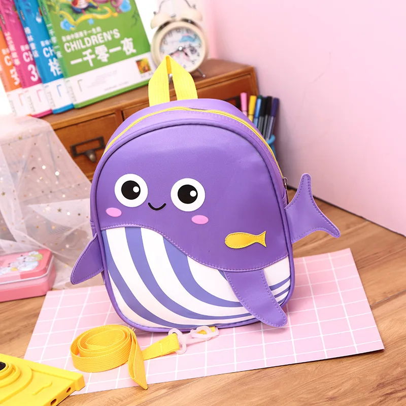 

Cartoon cute shoulder backpack children Oxford cloth wear resistant baby burdensome backpack wholesale