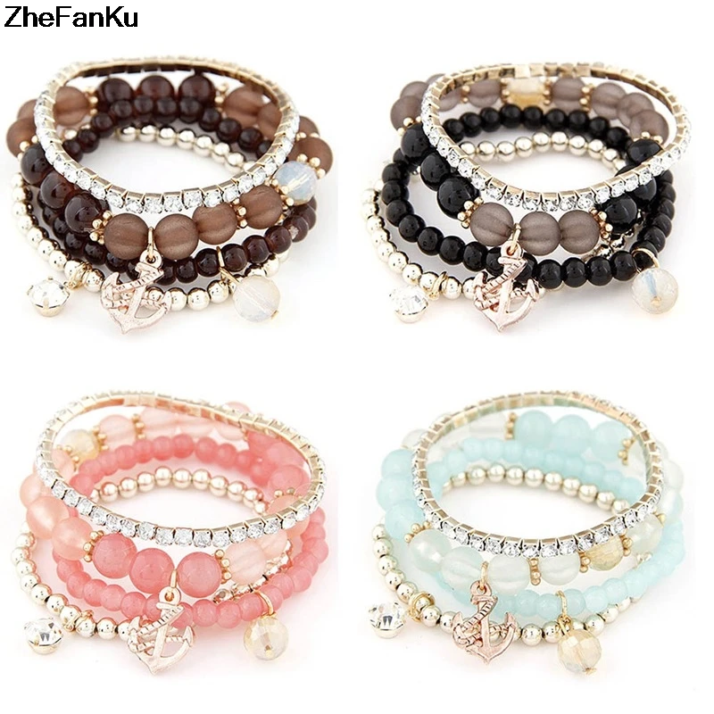 Buy 5 Colors Bohemia Candy Jelly Beads Crystal Charm