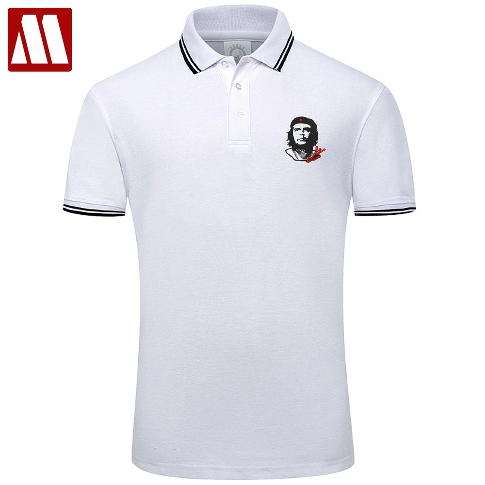 

13 Colors Men T Shirt Simple Style Solid Color Che Guevara Embroidery Cotton Short Sleeve Pullovers Casual tshirts Male Tops Tee