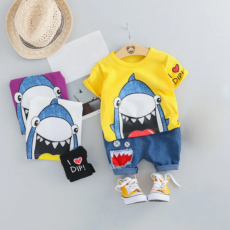 Одежда для младенцев г. Летний комплект одежды для новорожденных мальчиков, футболка+ шорты, комплект из 2 предметов Детский костюм, костюм для малышей, комплекты одежды