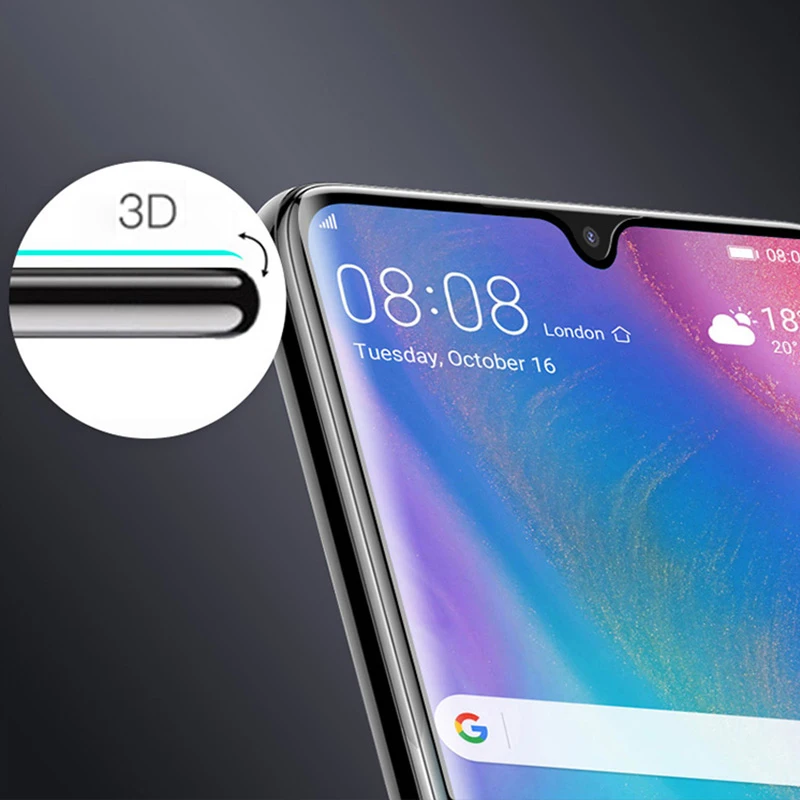 Полное покрытие, закаленное стекло для huawei P30 Lite, защита экрана, 3D пленка для huawei P 30 P30 Pro, ультратонкое Защитное стекло для телефона