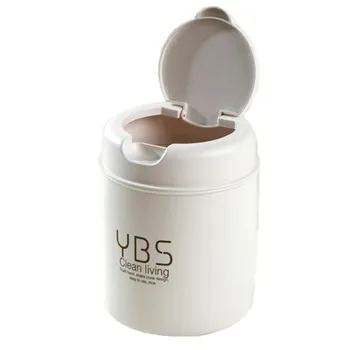 

Cleaning Living Convenient Great Quality Trumpet Desktops Mini Trash Can Creative Covered Kitchen Living Room Drop Shipping