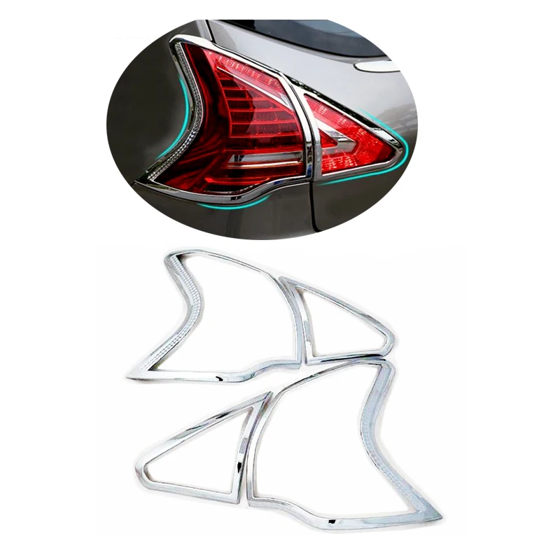 

For Peugeot 3008 2013 2014 2015 ABS Chrome Rear Tail Light Lamp Taillight Cover Trim Frame Sticker Decoration 2pcs