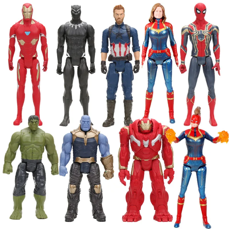The Avengers 4 Endgame figure Captain Carol Danvers Ironman Spiderman Iron Man Black Panther hulk Thanos PVC Action Figure toy The Avengers 4 Endgame figure Captain Carol Danvers Ironman Spiderman Iron Man Black Panther hulk Thanos PVC Action Figure toy