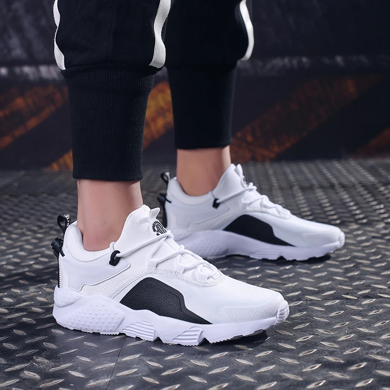 081 Plataforma Respirável Black Da De 47 grey red Dos ~ 39 Menino Sneakers Esporte Sapatos Couro Tênis Homens Homem 2019 Casuais white Moda xIHUUZ