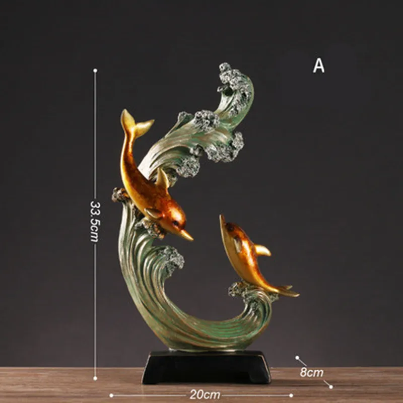  Nordic Modern Minimalist Dolphin Ornaments Home Accessories Porch Living Room Wine Cabinet Bedroom  - 33032881022