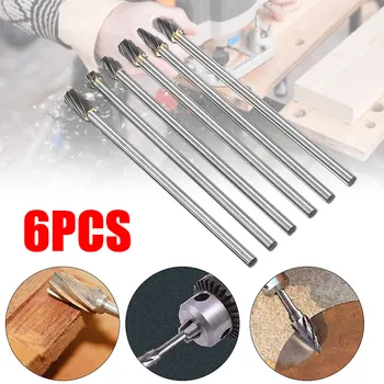 

6Pcs/Set 10mm Rotary Aluminum Burr Cut Shank 150mm Long Reach Carbide Burs HY99