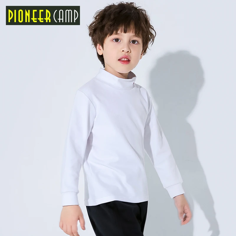 Pioneer kids new long sleeve t shirt boys children clothing basic solid