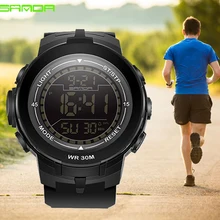 Бренд SANDA светодиодный цифровые мужские военные часы мужские спортивные часы для плавания на открытом воздухе повседневные мужские наручные часы 340