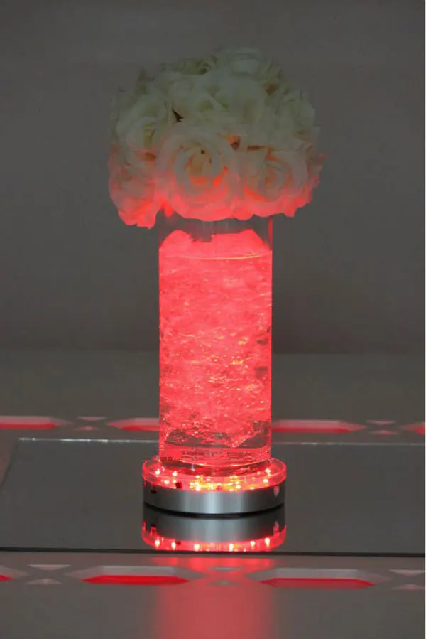 Free Shipping 6inch Remote Controlled Led Vase Lights Wedding
