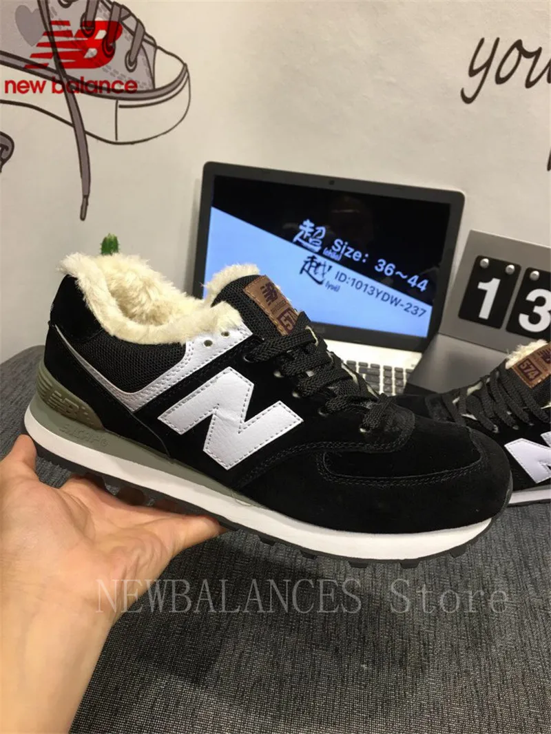 

New Balance NB574 Shoes Men and Women Winter Velvet Shoes 574 Keep Warm Fur Lining Shoes New Arrival MS2018574 Sneakers 36-44