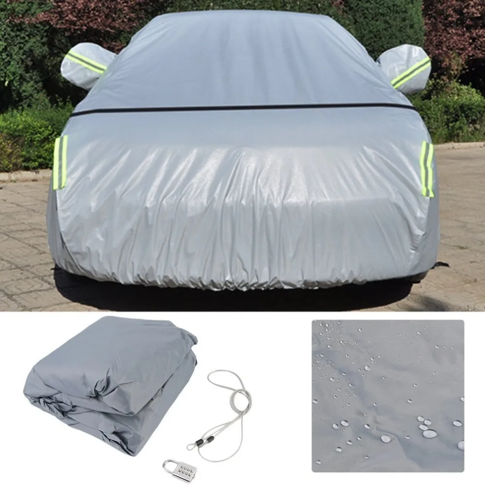 Universal UV Protect Car Cover 210D Oxford Cloth Outdoor Waterproof Dustproof UV Protective Car