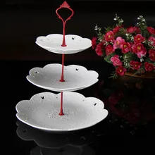 2 3 ярусная стойка с ручкой для тарелок для торта, металлическая Свадебная вечеринка, Декор(без тарелки