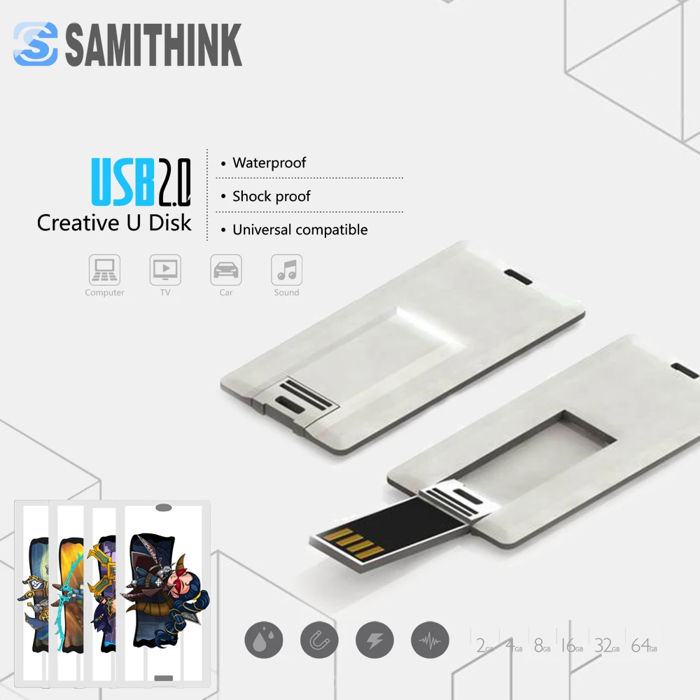 Mini Card USB Flash Drive Gift Pendrive Custom Logo USB Flash Card